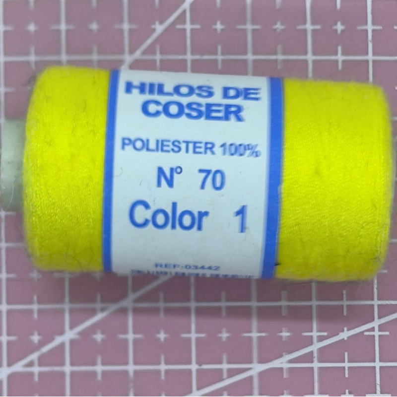 Нитки для шиття No70, жовта