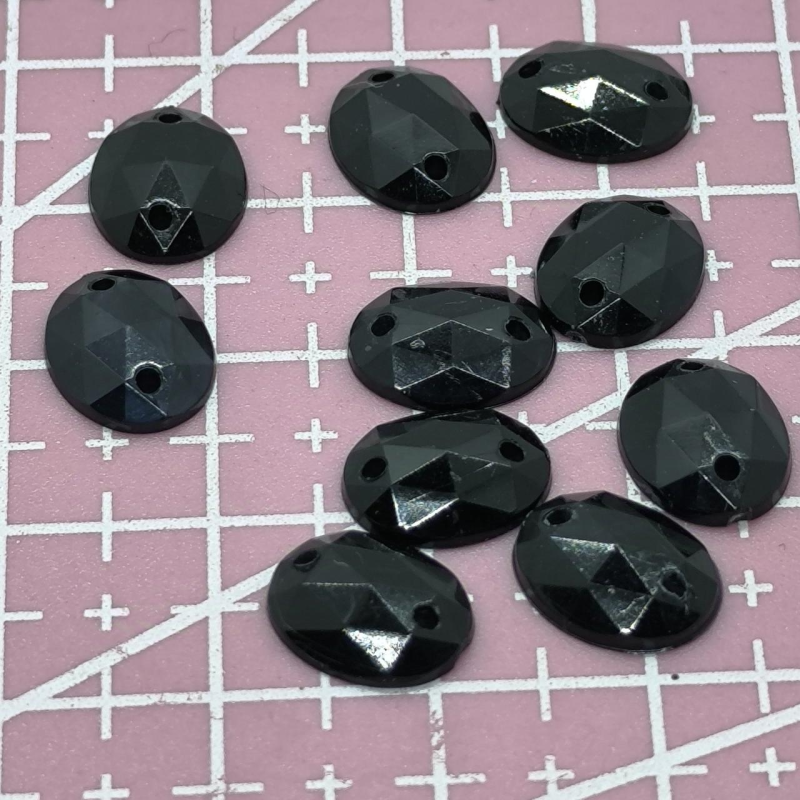 Стрази пришивні стрази 8Х10мм чорні Стрази пришивні стрази 8Х10мм чорні