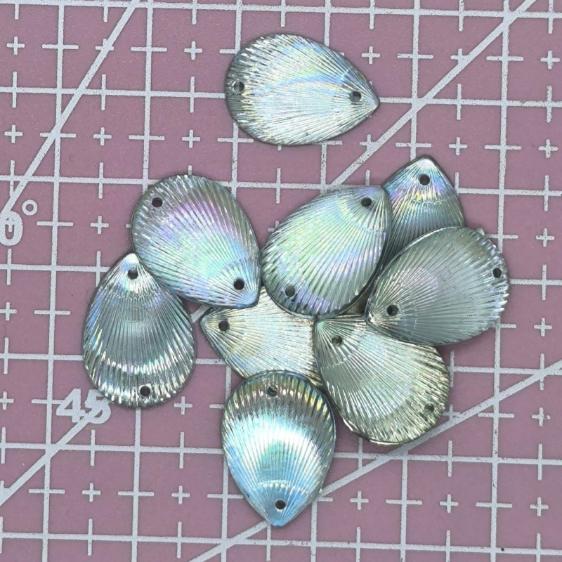 Стрази пришивні стрази 8Х18мм білі