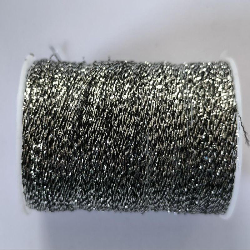 Нитка люрекс, чорно-срібна