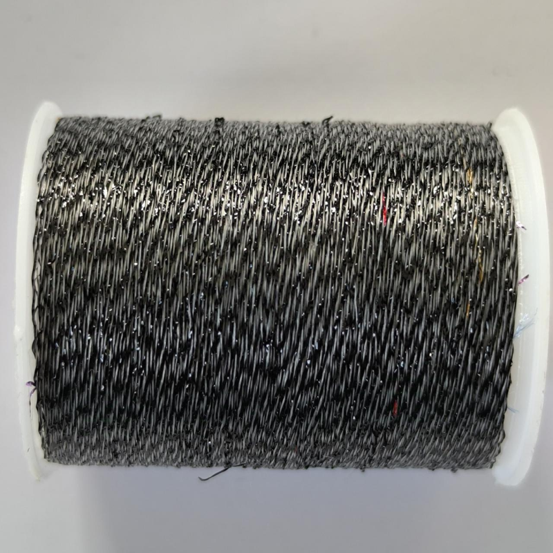 Нитка люрекс, чорно-сіра