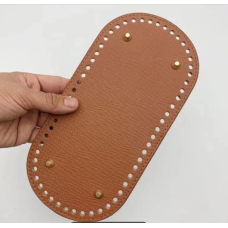 Денце для кошика, сумки зі шкірозамінника, Коричневе. Еліпс.