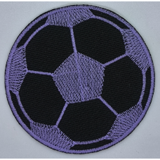 Аплікація для одягу великої Футбольний м“яч, чорно-бузковий.