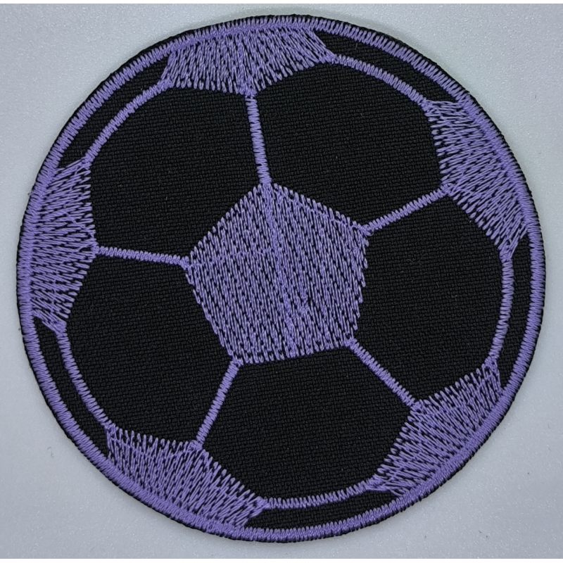 Аплікація для одягу великої Футбольний м“яч, чорно-бузковий.