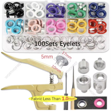 Пристрій для встановлення люверсів 10-15 мм із різнобарвними люверсами