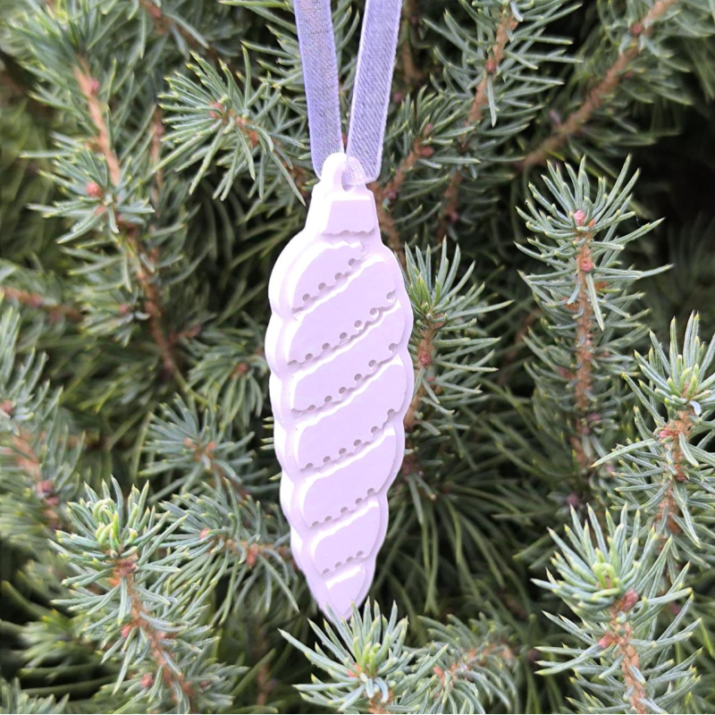 Гіпсова фігурка (барильєф) для розмальовування. Новорічна іграшка.Сосулька 2,