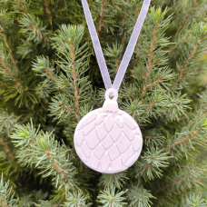 Гіпсова фігурка (барильєф) для розмальовування. Новорічна іграшка, міні-Шарик.