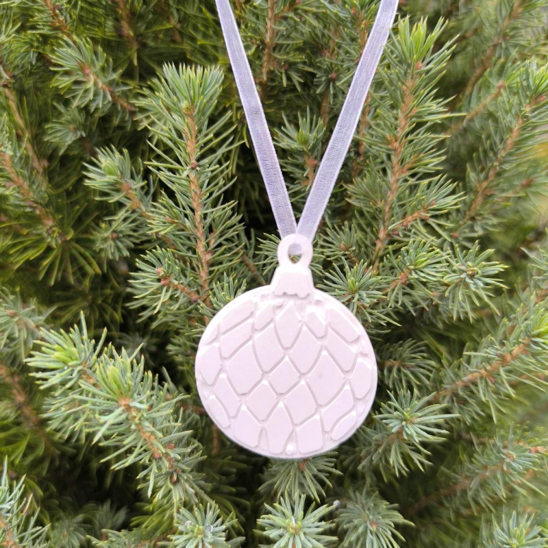 Гіпсова фігурка (барильєф) для розмальовування. Новорічна іграшка, міні-Шарик.