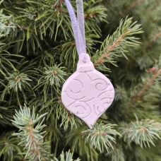 Гіпсова фігурка (барильєф) для розмальовування. Новорічна іграшка, міні. Конус 1.