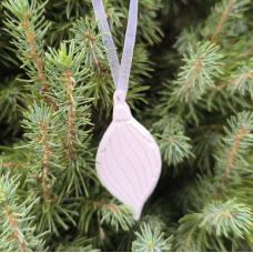 Гіпсова фігурка (барильєф) для розмальовування. Новорічна іграшка, міні. Конус 2.