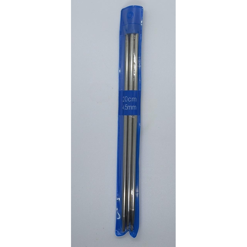 Спиці для в“язання панчішні 5 шт. сталеві No4,5, 20 см Спиці для в“язання панчішні 5 шт. сталеві No4,5, 20 см