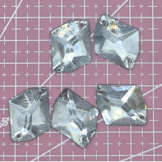 Стрази пришивні 24 мм сріблясті