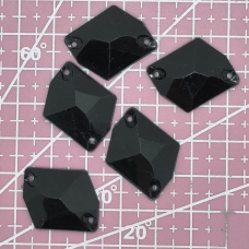 Стрази пришивні 24 мм чорні