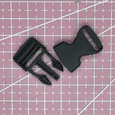 Фастекс пластиковий чорний 2Х3,8 см