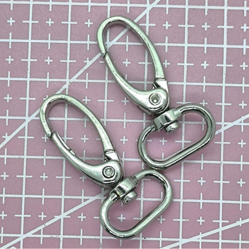 Карабін для сумки сріблястий 40 мм