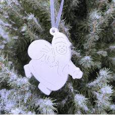 Гіпсова заготівка для новорічної іграшки, Дід Мороз.