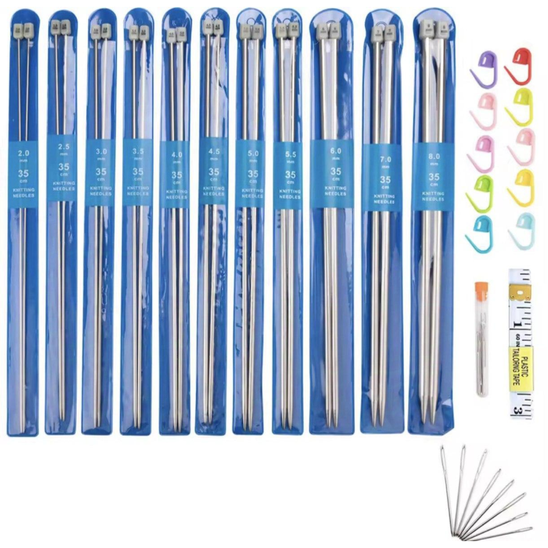 Набір металевих спиць для в“язання 25 см Набір металевих спиць для в“язання 25 см