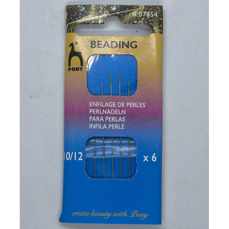 Голки Pony (Індія) бісерна No10/12 6 шт.