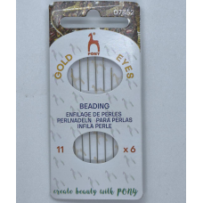 Голки Pony бісерні No11, 6 шт.