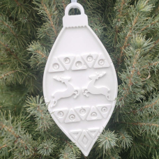 Гіпсова фігурка (барильєф) для розмальовування. Новорічна іграшка. Бурулька 15 см