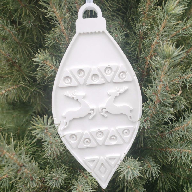 Гіпсова фігурка (барильєф) для розмальовування. Новорічна іграшка. Бурулька 15 см