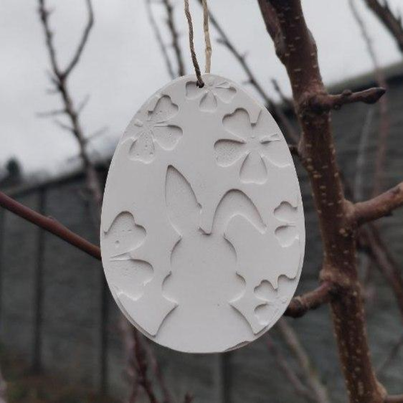 Гіпсова фігурка для розмальовування. Великодній декор. Яйце 1