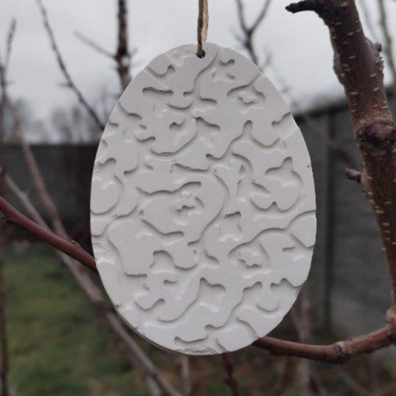 Гіпсова фігурка для розмальовування. Великодній декор. Яйце 3