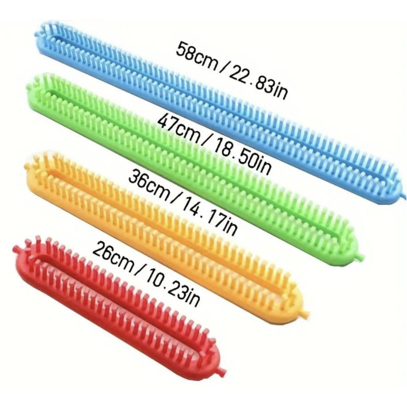 Набір пристроїв для в“язання шарфів, 26 см, 36 см, 47 см та 58 см Набір пристроїв для в“язання шарфів, 26 см, 36 см, 47 см та 58 см