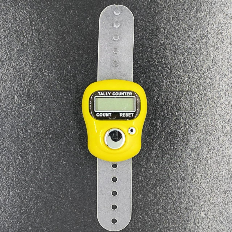 Лічильник рядів електронний, жовтий.