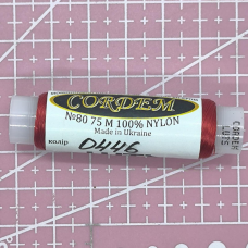 Нитки для вишивання бісером, колір червоний