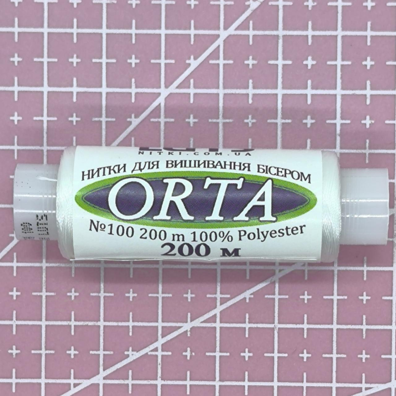 Нитки для вишивання бісером, колір білий Нитки для вишивання бісером, колір білий
