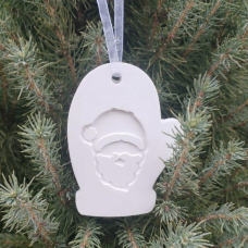 Гіпсова фігурка для розмальовування. Новорічна іграшка, рукавиця.