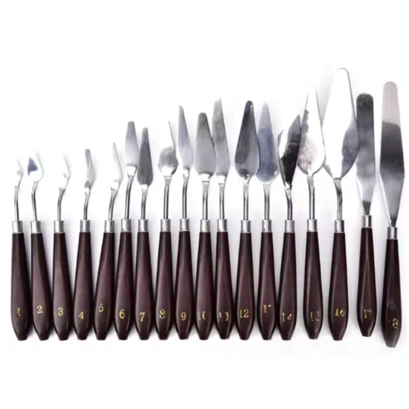 Набір художніх мастихінів 18 шт. (шпателей)