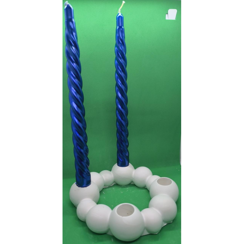 Підсвічник гіпсовий без покриття, Круглий на 4 совочки. Основа для композиції