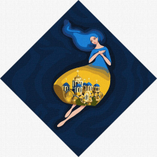 Набір для творчості картина за номерами 30Х30 см. Берегиня Володімірська