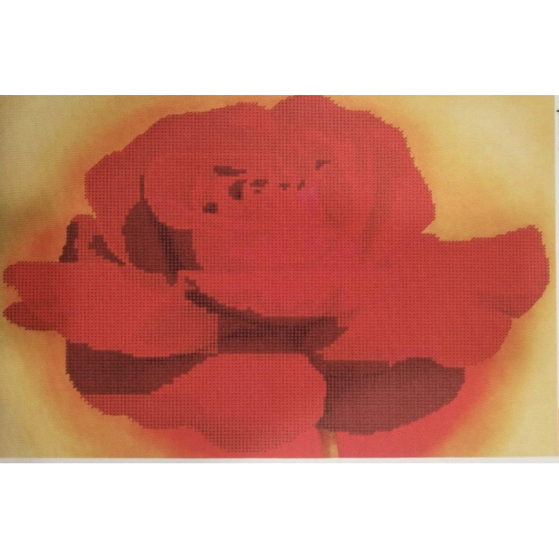 Схема для вишивання бісером. Червона троянда.