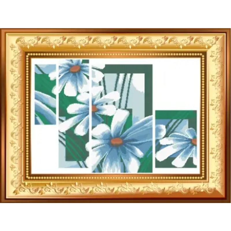 Схема для вишивання бісером. Ромашки. Схема для вишивання бісером. Ромашки.