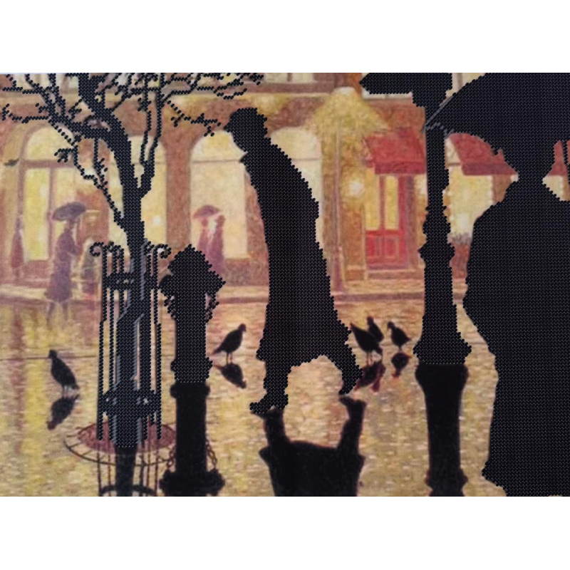 Схема для вишивання бісером. Під дощем. год2