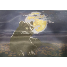 Схема для вишивання бісером. Чорна пантера