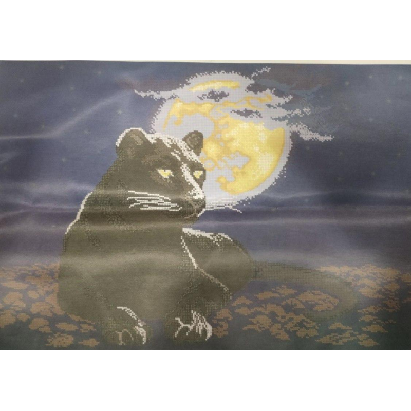 Схема для вишивання бісером. Чорна пантера