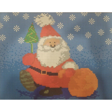 Схема для вишивання бісером. Дід мороз.