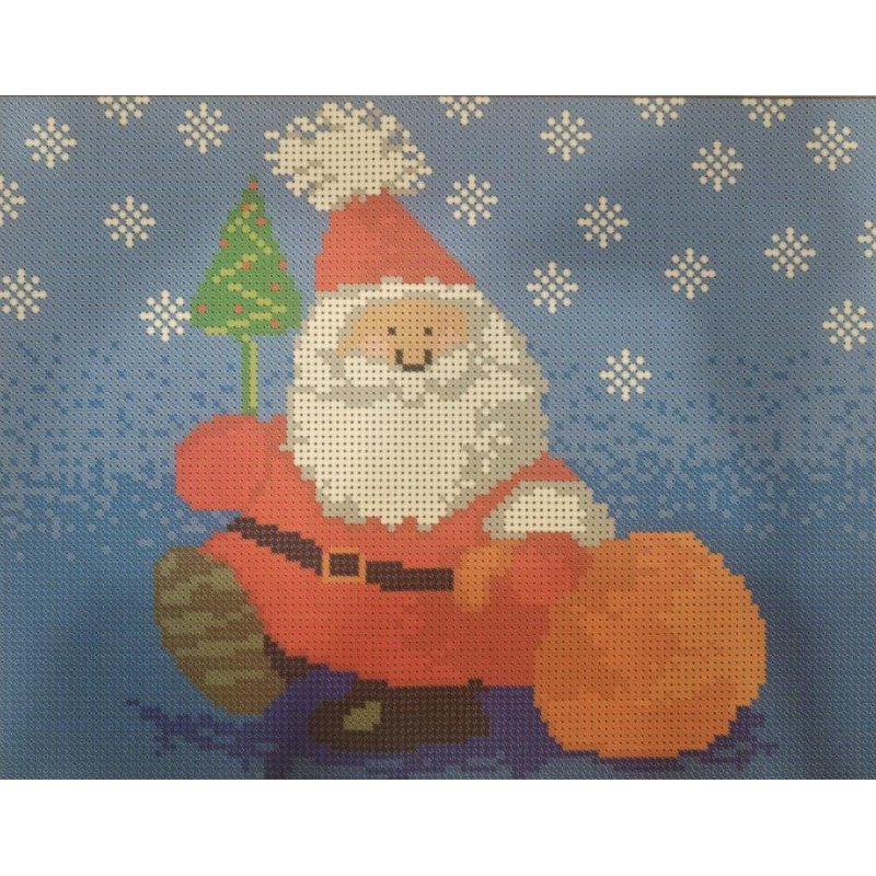 Схема для вишивання бісером. Дід мороз.