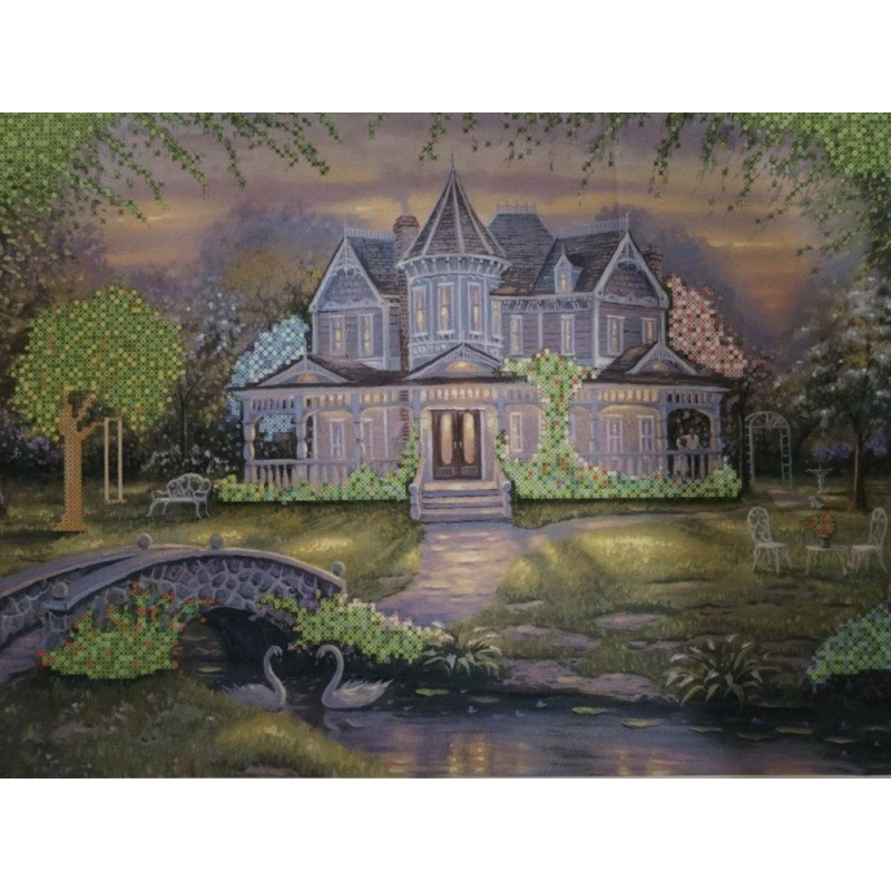 Схема для вишивання бісером. Графський замок.