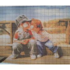 Схема для вишивання бісером і хрестиком. Перший поцілунок.