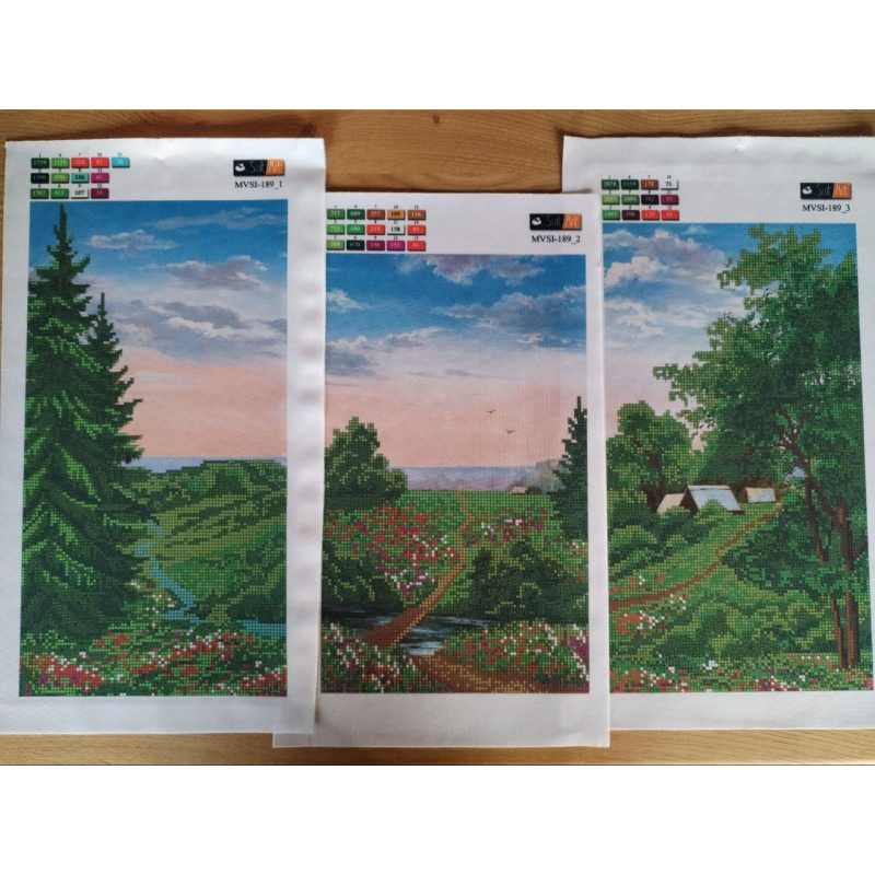 Схема для вишивання бісером. Вид на долину. Схема для вишивання бісером. Вид на долину.