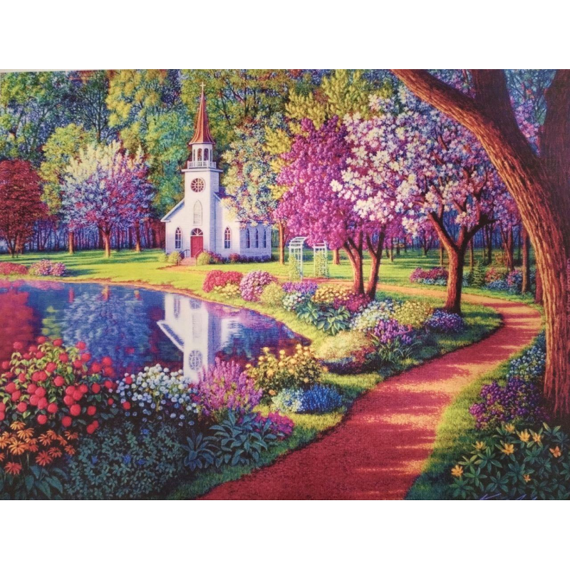 Схема для вишивання бісером. Бузковий садок.