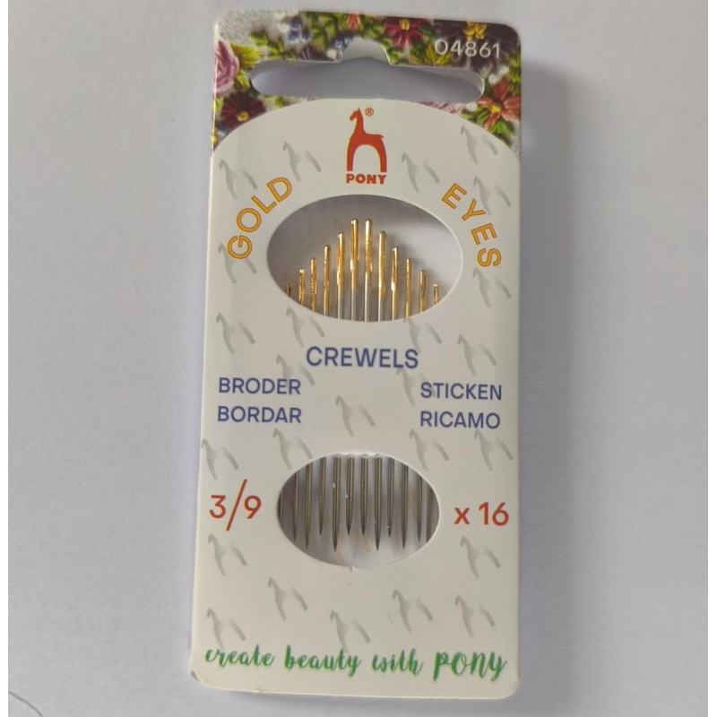 Голка Pony (Індія) вишивальна No3/9 16 шт.