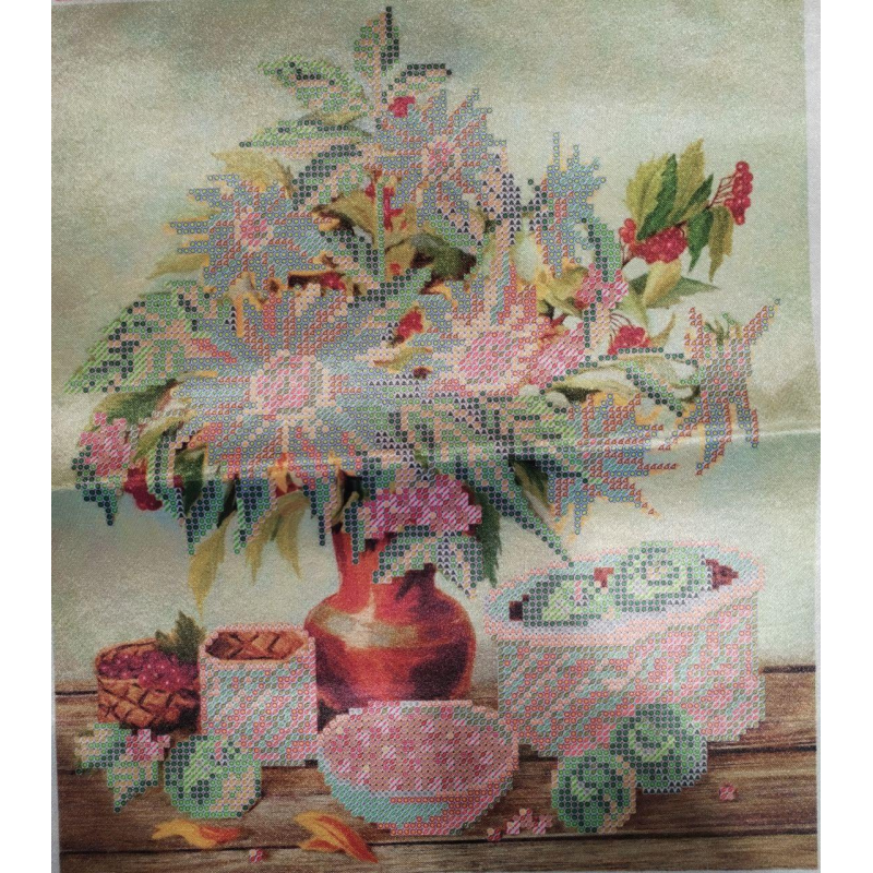 Схема для вишивання бісером. Соняшники