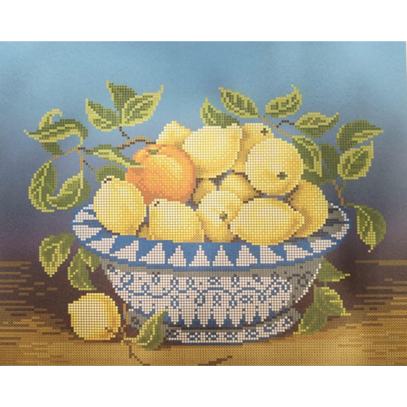 Схема для вишивання бісером. Натюрморт із лимонами Схема для вишивання бісером. Натюрморт із лимонами