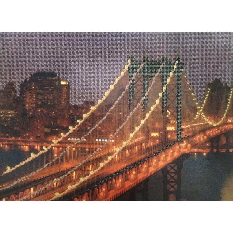 Схема для вишивання бісером. Бруклінський міст. Схема для вишивання бісером. Бруклінський міст.